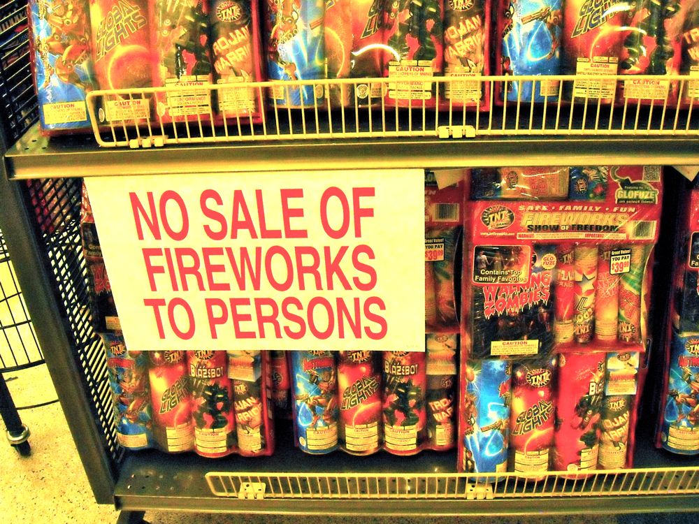 No Sale of Fireworks to Persons